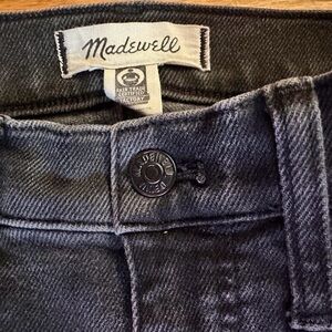 Madewell Black 10” High Rise Skinny Jeans size 4 size 27 Dark Wash